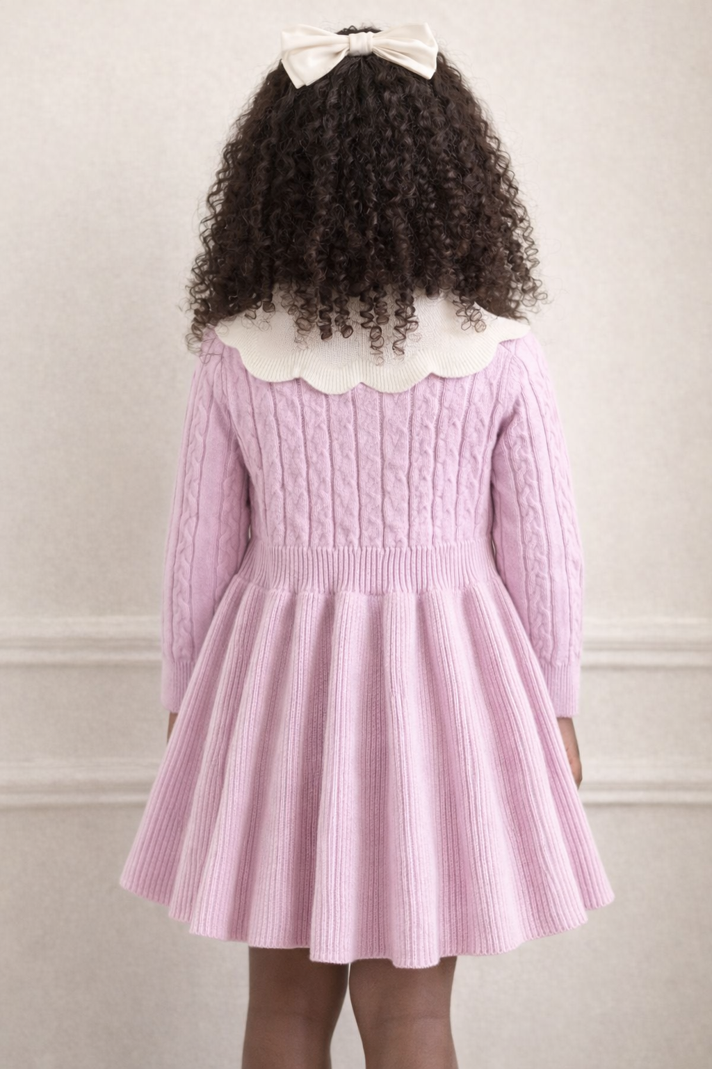 Knitted Collared Dress – Lilac Bloom