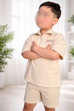 Kinder Lounge Set met Rits – Stijlvol & Comfortable 
(Sand)