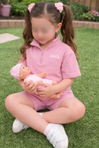 Premium Children's Lounge Set with Zipper – Stylish & Comfortable (Blush Rose)